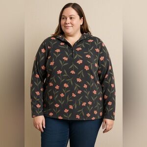 O’Neill XL Floral Fleece Hoodie Pullover Jacket